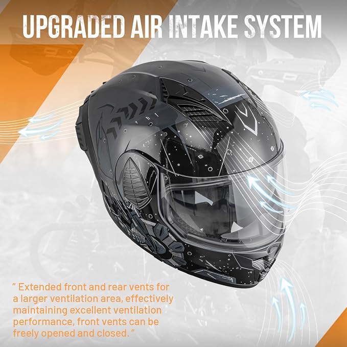 Modular Motorcycle Helmets Full Face Flip up Street Bike Motorcycle Helmet - Image 7
