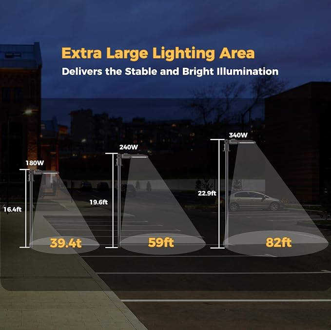240W LED Parking lot Lights Commercial Area Oudoor Lighting LED Street Lights - Image 6
