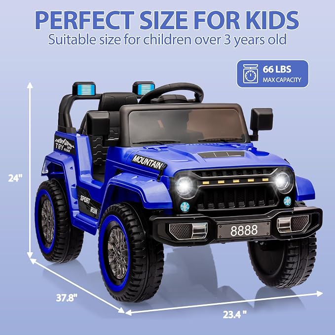 12V Kids Ride on Truck Car, 4 Wheeler Electric Vehicles - Image 4