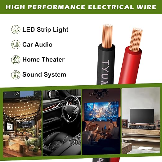 10 Gauge Wire 25FT, 10AWG Red Black Electrical Wire LED Strips Extension Cord - Image 7
