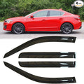 4pcs Outside Mount Style Sun Rain Guard Durable Side Window Wind Deflectors by Deebior