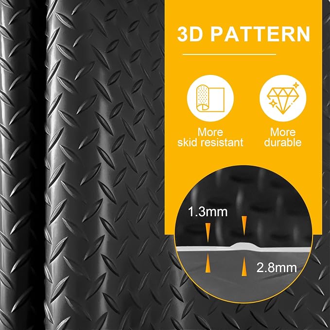 4x10FT Garage Floor Mat, 2.8mm Thickened Flooring Roll - Image 2