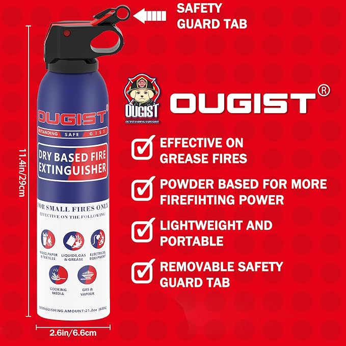 Fire Extinguisher for Home & Vehicle - 600g Fire Extinguisher | Grease & - Image 3