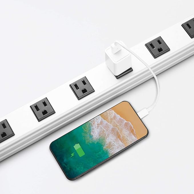 Long Heavy Duty Power Strip, 16 Outlet Large Metal Power Strip, Garage Workshop - Image 7