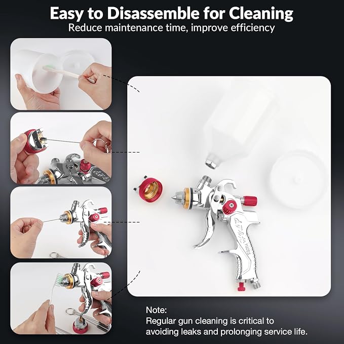 YUZES HVLP Spray Gun Plus Kit - Image 8