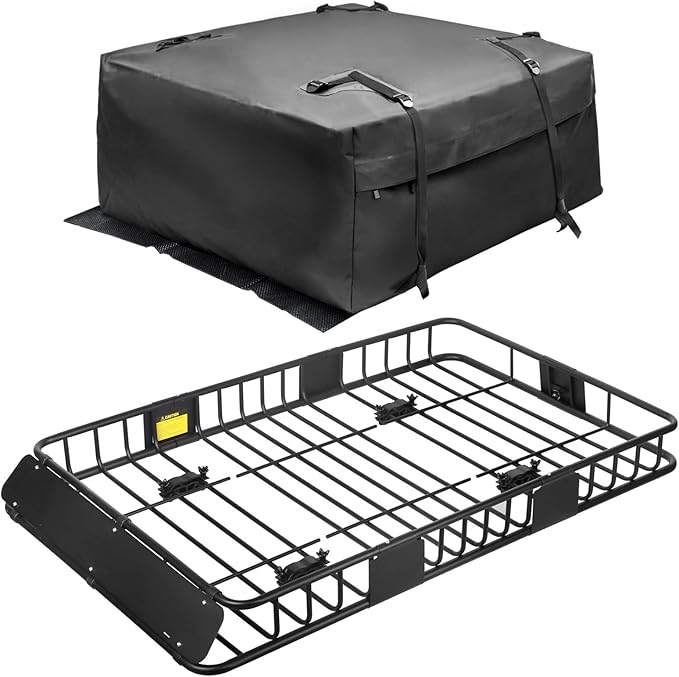 Leader Accessories Roof Rack Cargo Basket Set, Car Top Luggage Holder 64"x 39" by LeaderAccessories
