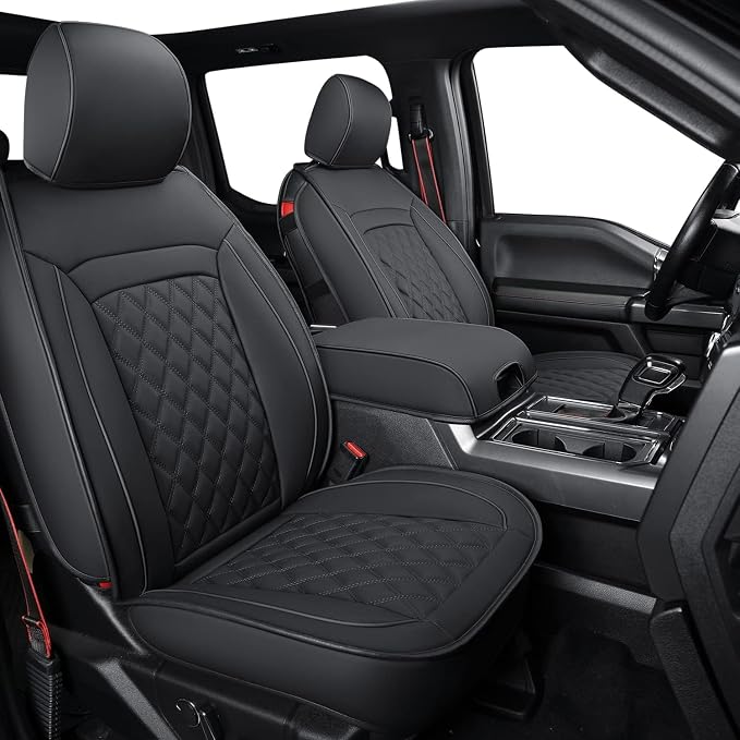 LUCKYMAN CLUB F150 Faux Leather Seat Covers Fit by LUCKYMANCLUB