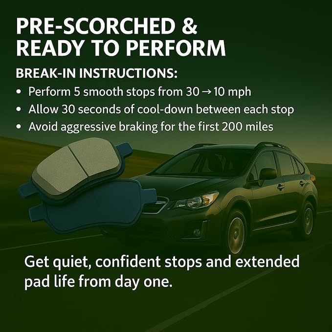 Premium Semi-Metallic Front Brake Pads Compatible - Image 8
