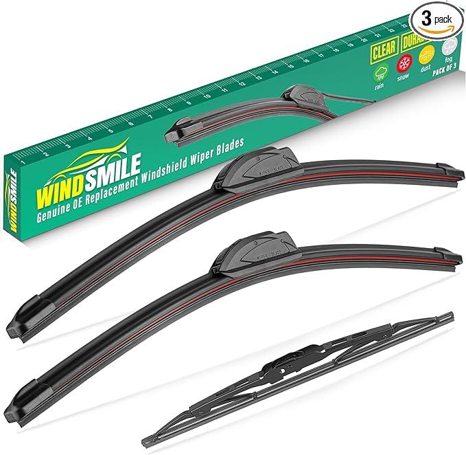 24" 20" 11" Windshield Wiper Blades Replacement by WINDSMILE