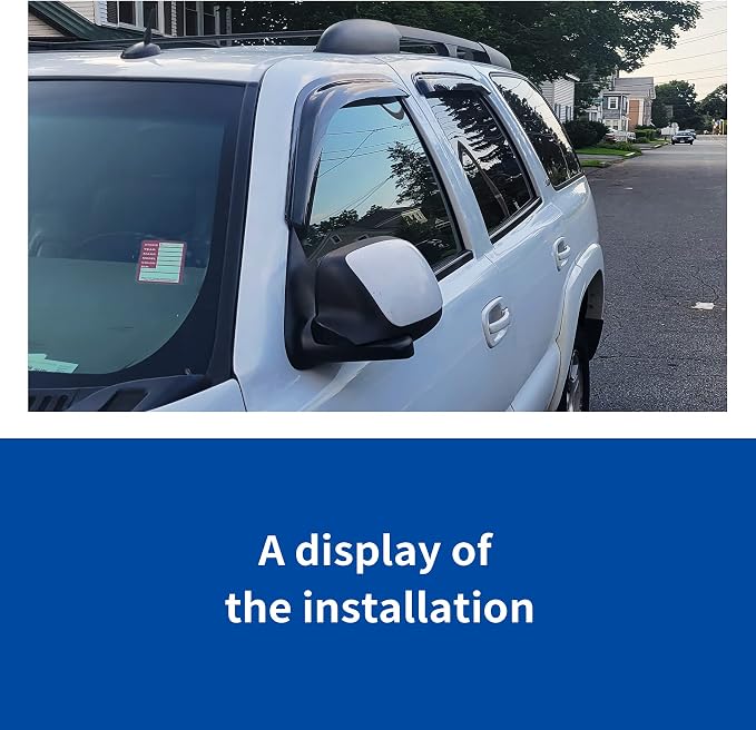4pc Sun Rain Guards Window Visor Wind Deflector Compatible - Image 5