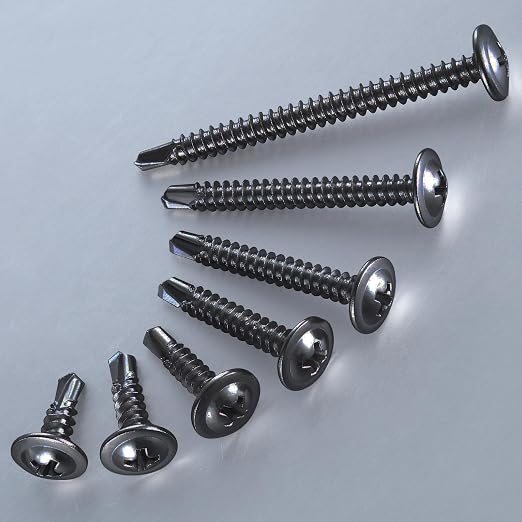 #8×1-1/4” for Sheet Metal Self-Tapping Screws 410 Black Stainless Steel Truss - Image 3