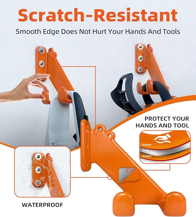 Chainsaw Hanger, 2 Pack Chainsaw Wall Mount, Heavy Duty Chainsaw Holder - Image 3