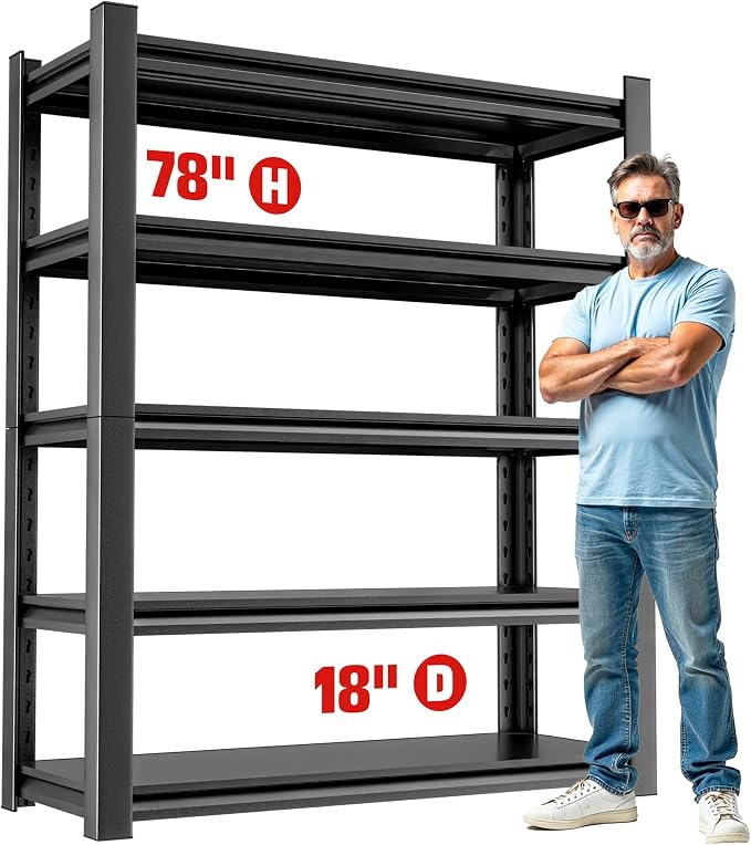 Utility Shelf Organizer – 5 Shelf Heavy Duty Shelving Unit by OLLRRACT
