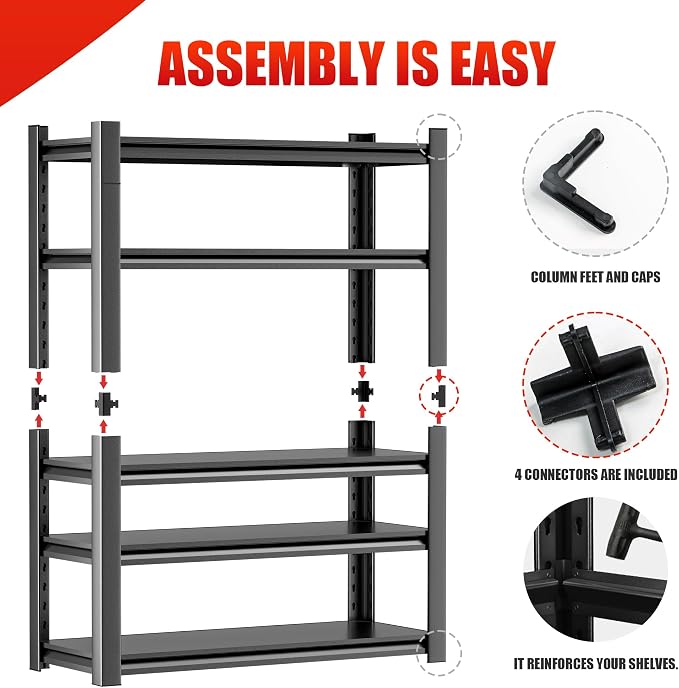 Heavy Duty Shelving – Metal 5 Shelf Storage Unit - Image 5