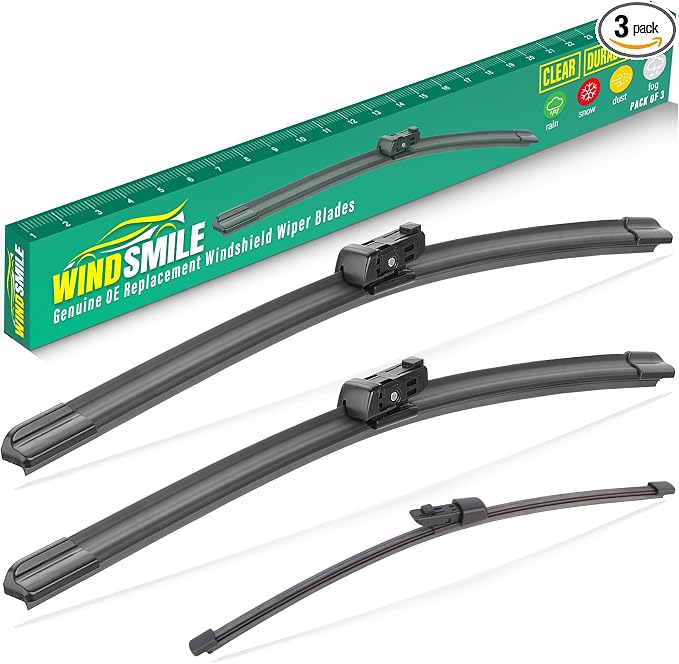 26" 18" 12" Windshield Wiper Blades Replacement by WINDSMILE