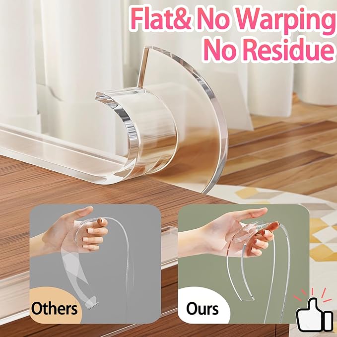 Clear Soft Corner Protectors for Furniture Strip, 0.8in x13FT, Sharp Edge & - Image 5