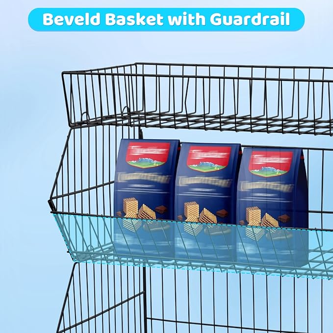 Retail Display Rack 5-Tier Market Merchandise Display Shelf Fruit Store Storage - Image 4