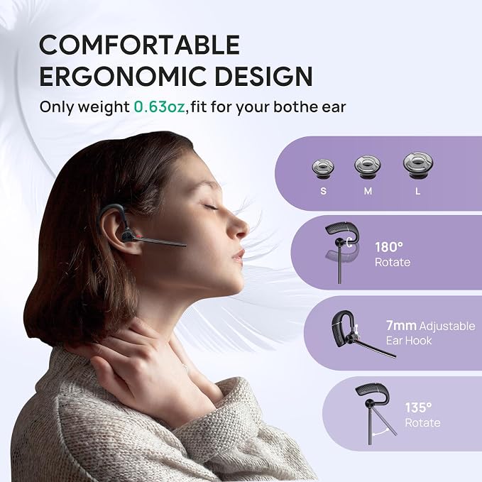 Yealink Single Ear Bluetooth Headsets BH71 Lite, Wireless Headset - Image 3