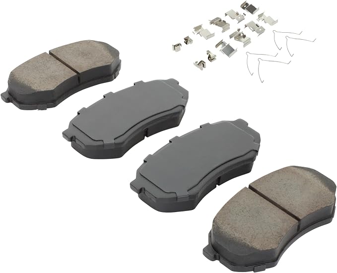 Premium Semi-Metallic Front Brake Pads Compatible - Image 2