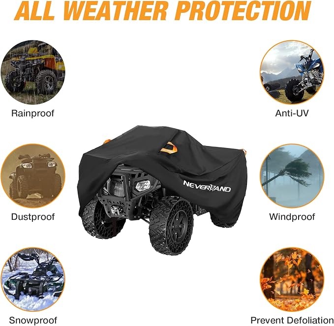 NEVERLAND ATV Cover Waterproof Heavy Duty 4 Wheeler Cover Quad Cover All Season - Image 4