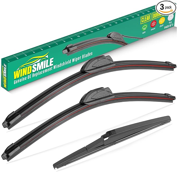 24" 17" 12" Windshield Wiper Blades Replacement by WINDSMILE