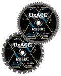 6-1/2-Inch 24&60-Tooth Circular Saw Blade by UXACETOOLS