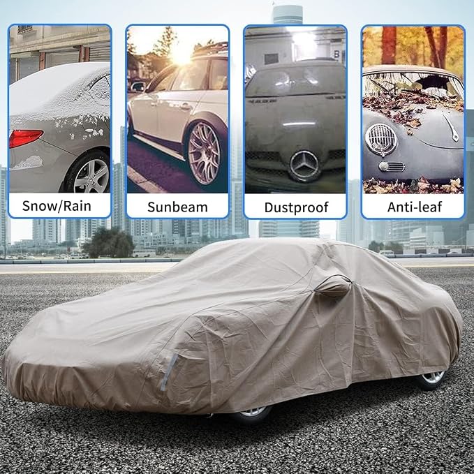 Tecoom Thick Shell Car Cover Waterproof All Weather - Image 6