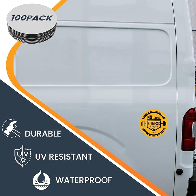 Magnet Me Up Customizable 30 Mil Round Magnet- 6”, 100 PK Weatherproof Car - Image 4