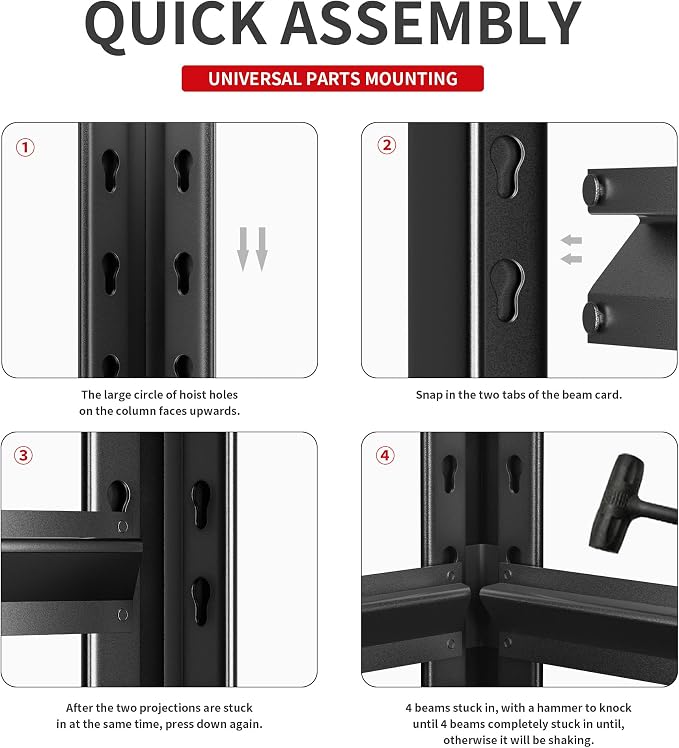 5 Shelf Storage Unit – Heavy Duty Shelving Rack - Image 4