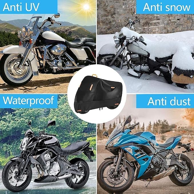 300D Oxford Heavy Duty Motorcycle Cover, Dirt Bike Cover, 86 inch L Compatible - Image 6