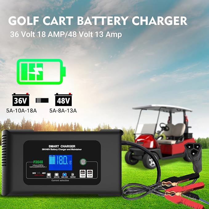 Golf cart Battery Charger, 48V 13A and 36V 18A Trickle Charger, 48 Volt Golf - Image 5