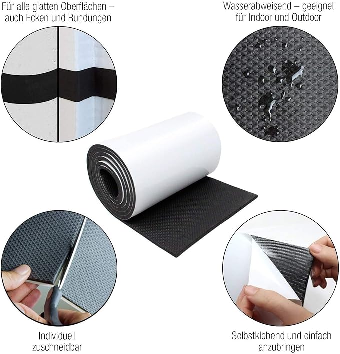 Car Door Protector Bump Body Guard, 1/4" Sectional Foam Sticking Garage Wall - Image 2