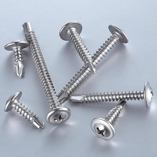 Wensilon #10×1”for Sheet Metal Self-Tapping Screws 410 Stainless Steel Truss - Image 2