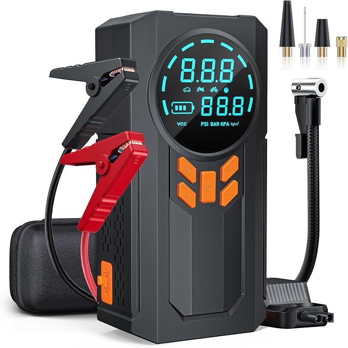 Jump Starter with Air Compressor, 5000A 160PSI Battery Jumper Starter Portable - Image 8