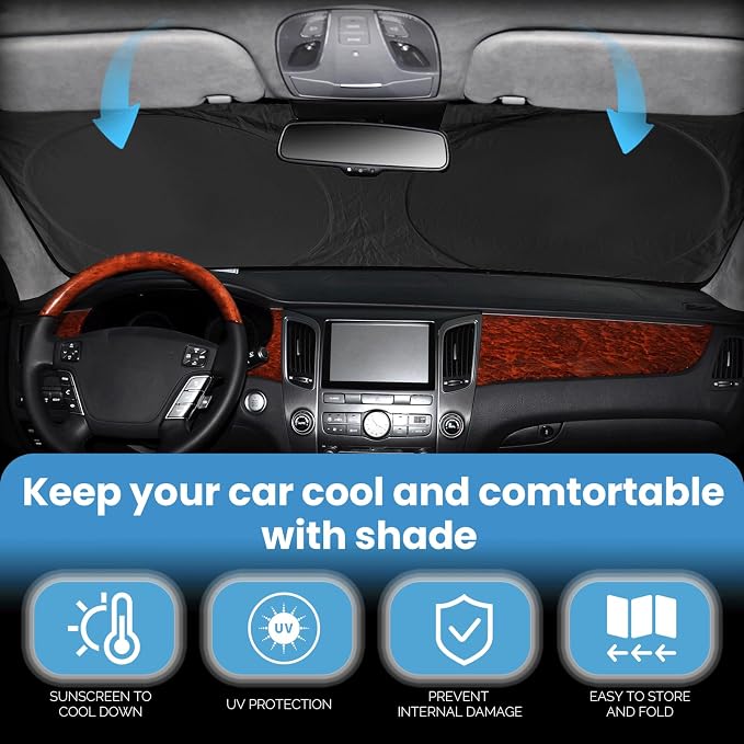 INSAUTO Windshield Sun Shades Compatible - Image 6