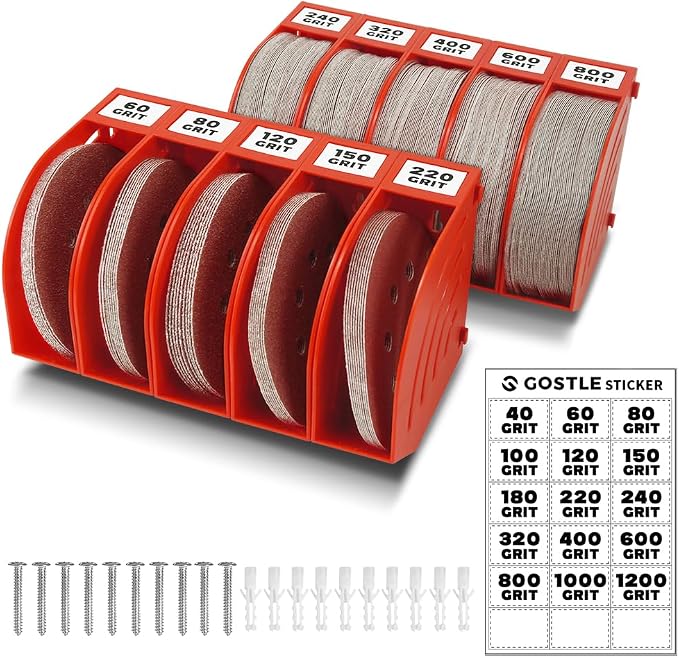 5 Inch Professional Sanding Discs Storage Bins by GOSTLE