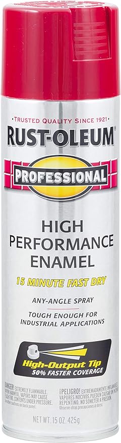 Rust-Oleum 7565838 Professional High Performance Enamel Spray Paint, 15 Oz by Rust-Oleum