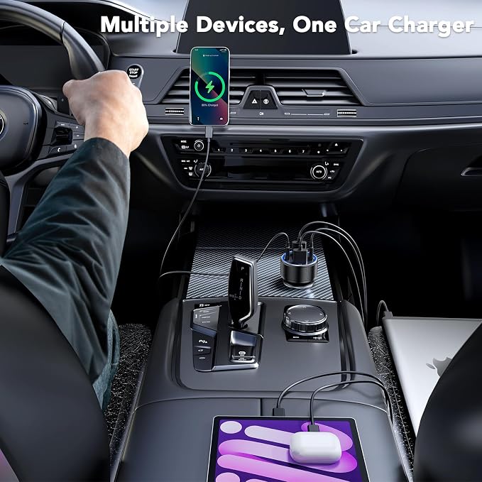 USB C Car Charger, Car Accessories - Image 5