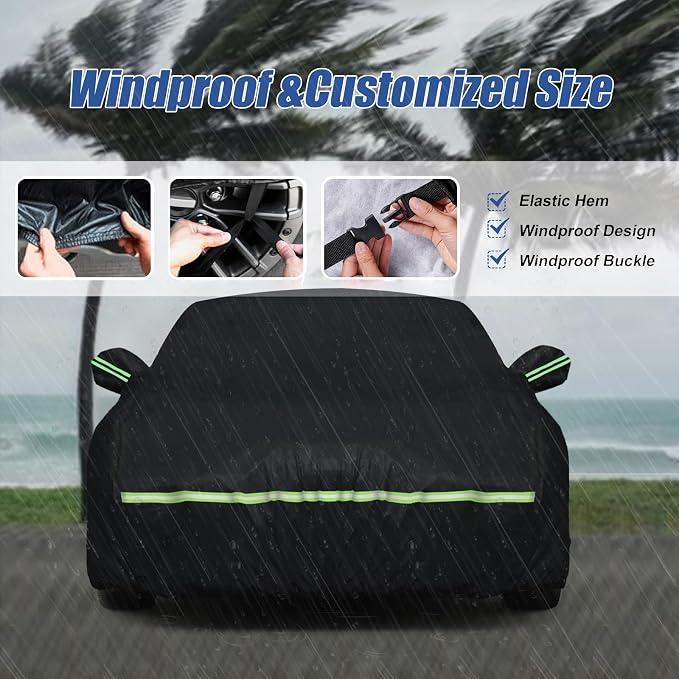 Waterproof Car Covers for 2008-2025 Dodge Challenger Custom Heavy Duty - Image 4