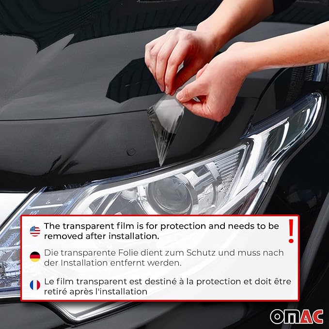 OMAC Front Bug Shield Hood Deflector Guard fits Kia Sportage 2017-2022 Black - Image 4