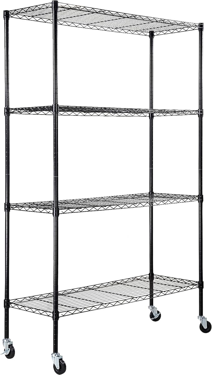 VEVOR Storage Shelving Unit, 4-Tier Adjustable Storage Shelves, Metal Shelves by VEVOR