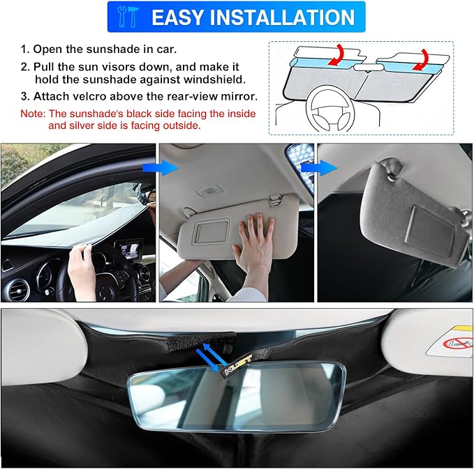KUST Windshield Sun Shade for 2018-2024 Lexus LC Coupe Accessories Custom Fit - Image 6