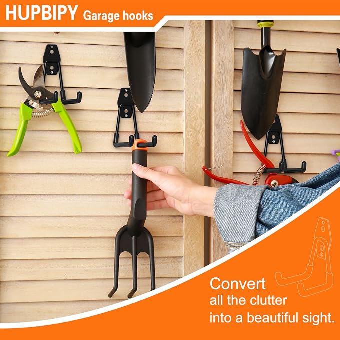 Heavy Duty Garage Hooks 12 Pack, 2.8 inch Small U Shaped Hanger, Wall Mounted - Image 4