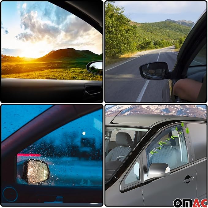 OMAC Window Visor Vent Rain Guard Deflector - Image 4