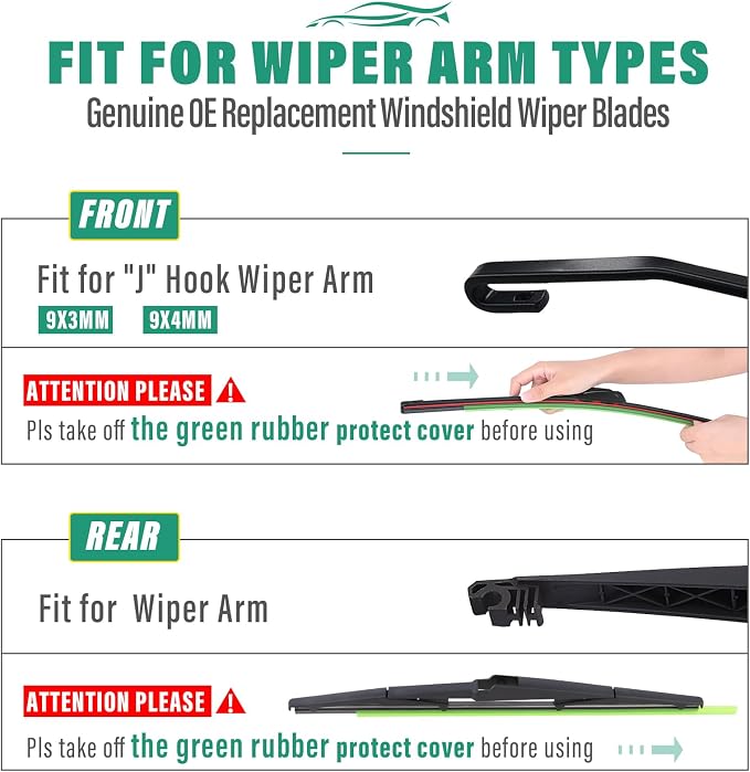 22" 21" 14" Windshield Wiper Blades Replacement - Image 8