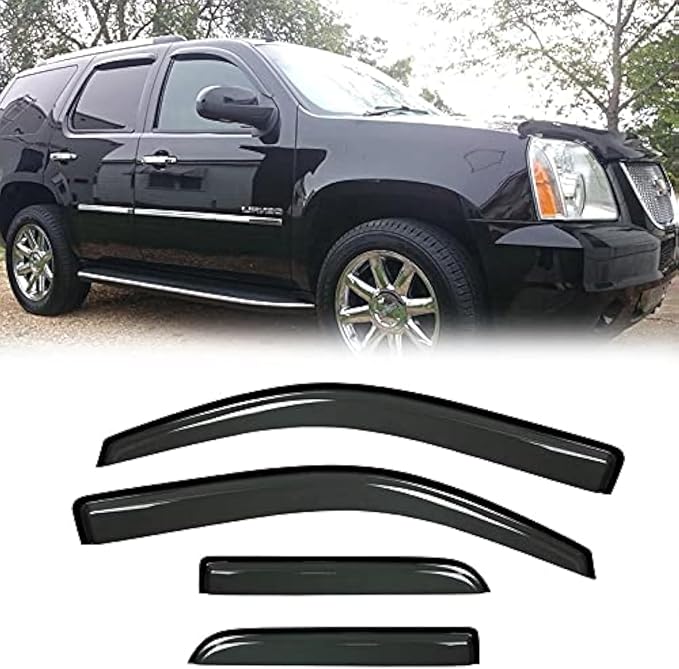 Sunproof Waterproof Side Window Wind Deflector, Window Visor fit by Puermto