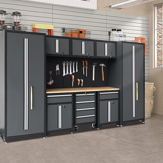 Garage Storage Cabinet System 9-Pcs Workshop Set Garage Cabinets and Storage - Image 2