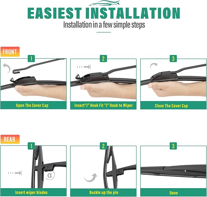 26" 20" 16" Windshield Wiper Blades Replacement - Image 8
