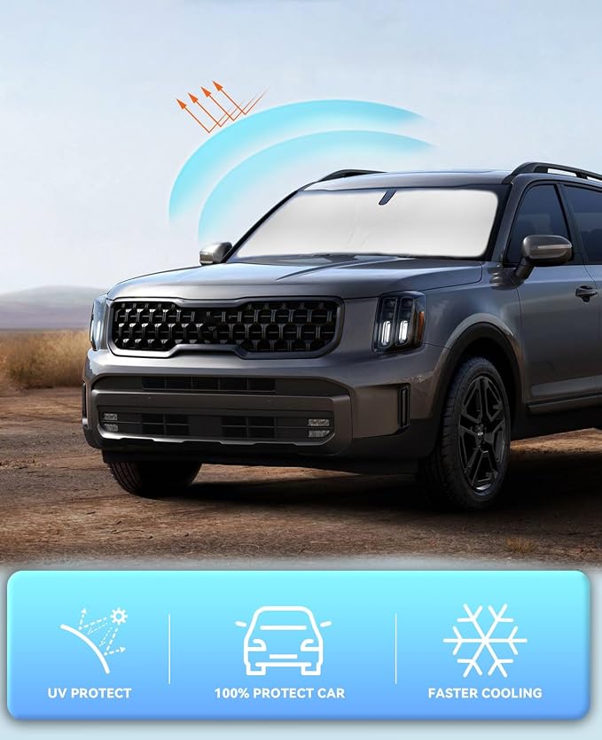 Sunshade Sun Shade for 2020 2021 2022 2023 2024 2025 Kia Telluride Accessories - Image 2