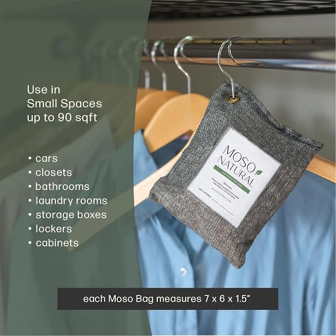 Moso Natural Air Purifying Bag 200g | Premium Bamboo Charcoal Odor Absorber - Image 5